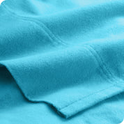 Close up of a cotton flannel top sheet