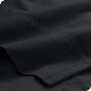 Close up of a cotton flannel top sheet