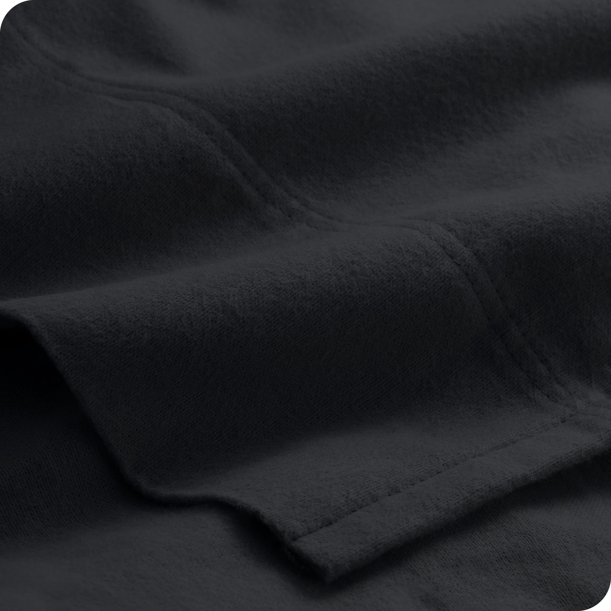 Close up of a cotton flannel top sheet