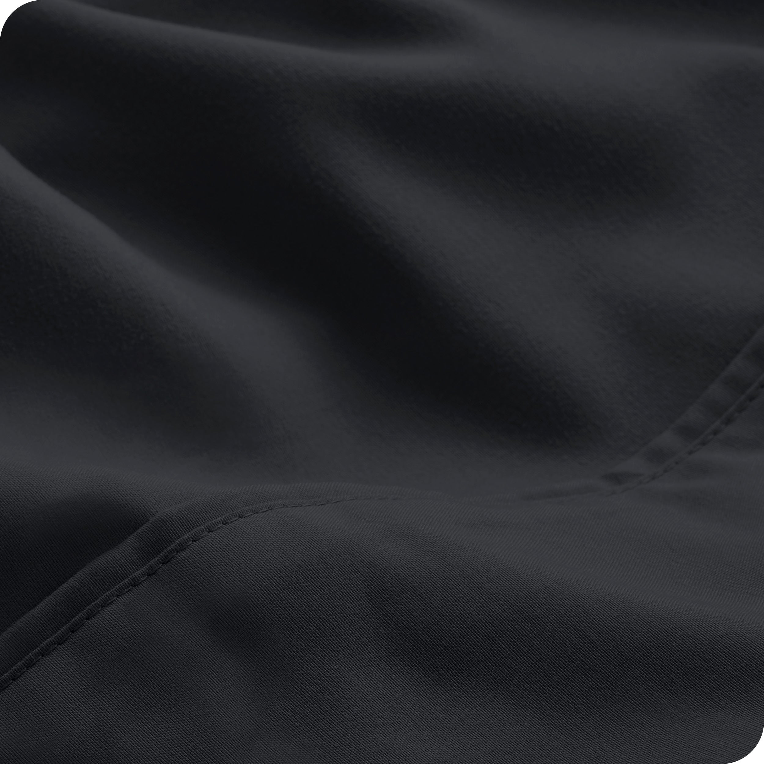 Close-up of the fabric and its neatly finished edge.