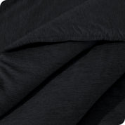 A close up of a track stitch comforter