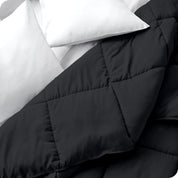 Close up of a comforter duvet insert