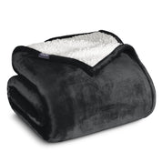 Black Sherpa Blanket folded