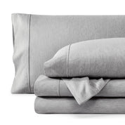 Heathered microfiber sheet set folded