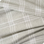 Close up of the printed flannel material
