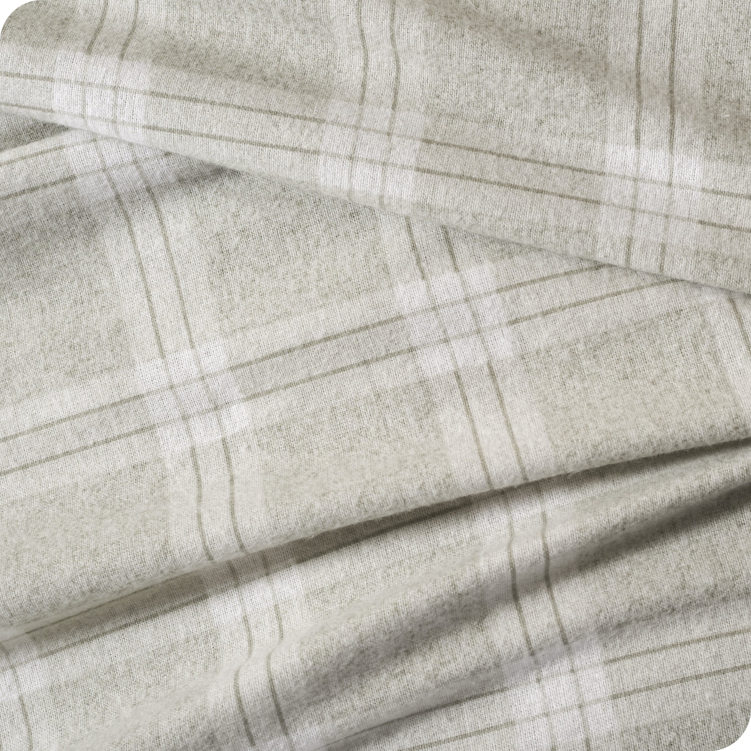 Close up of the printed flannel material
