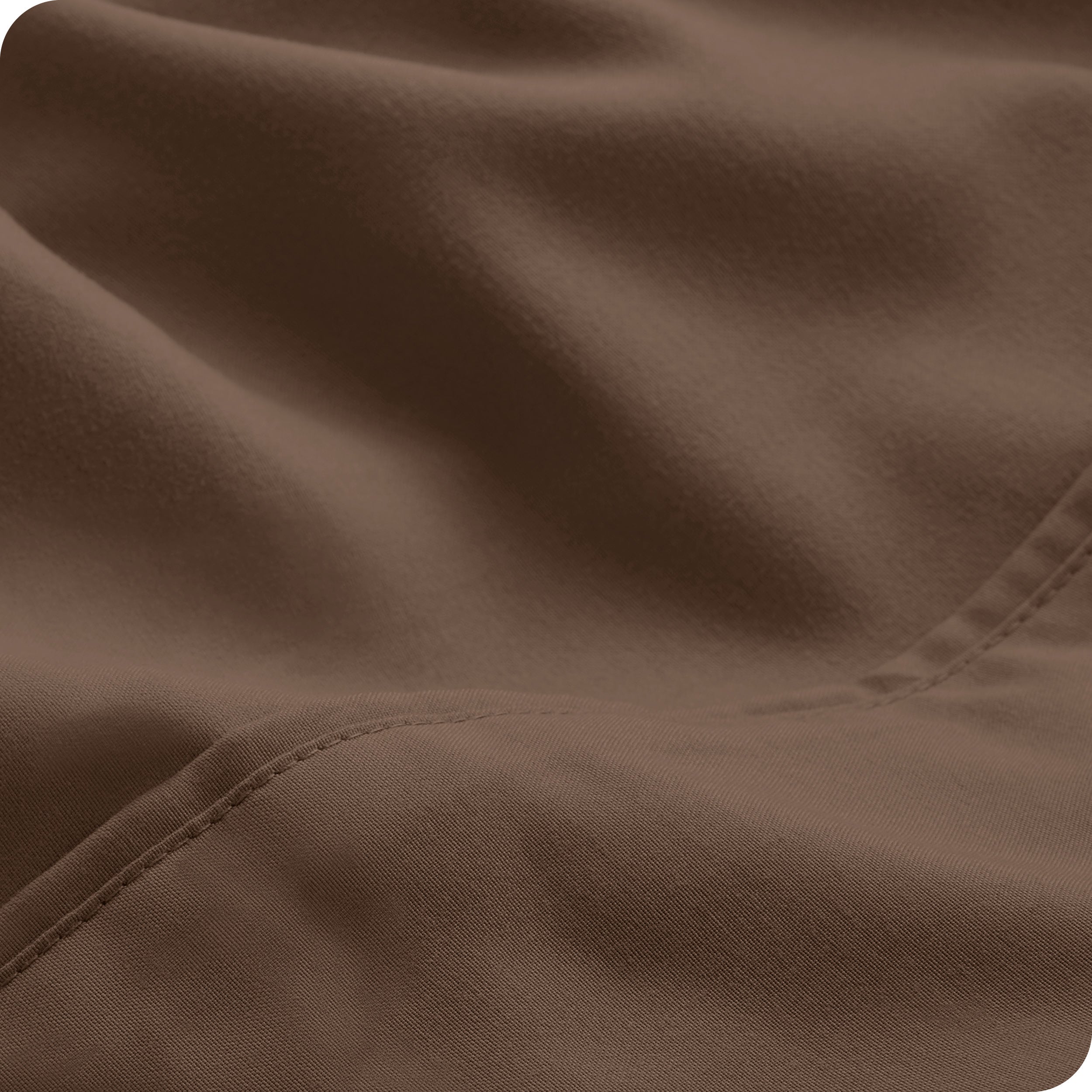 Close-up of the fabric and its neatly finished edge.