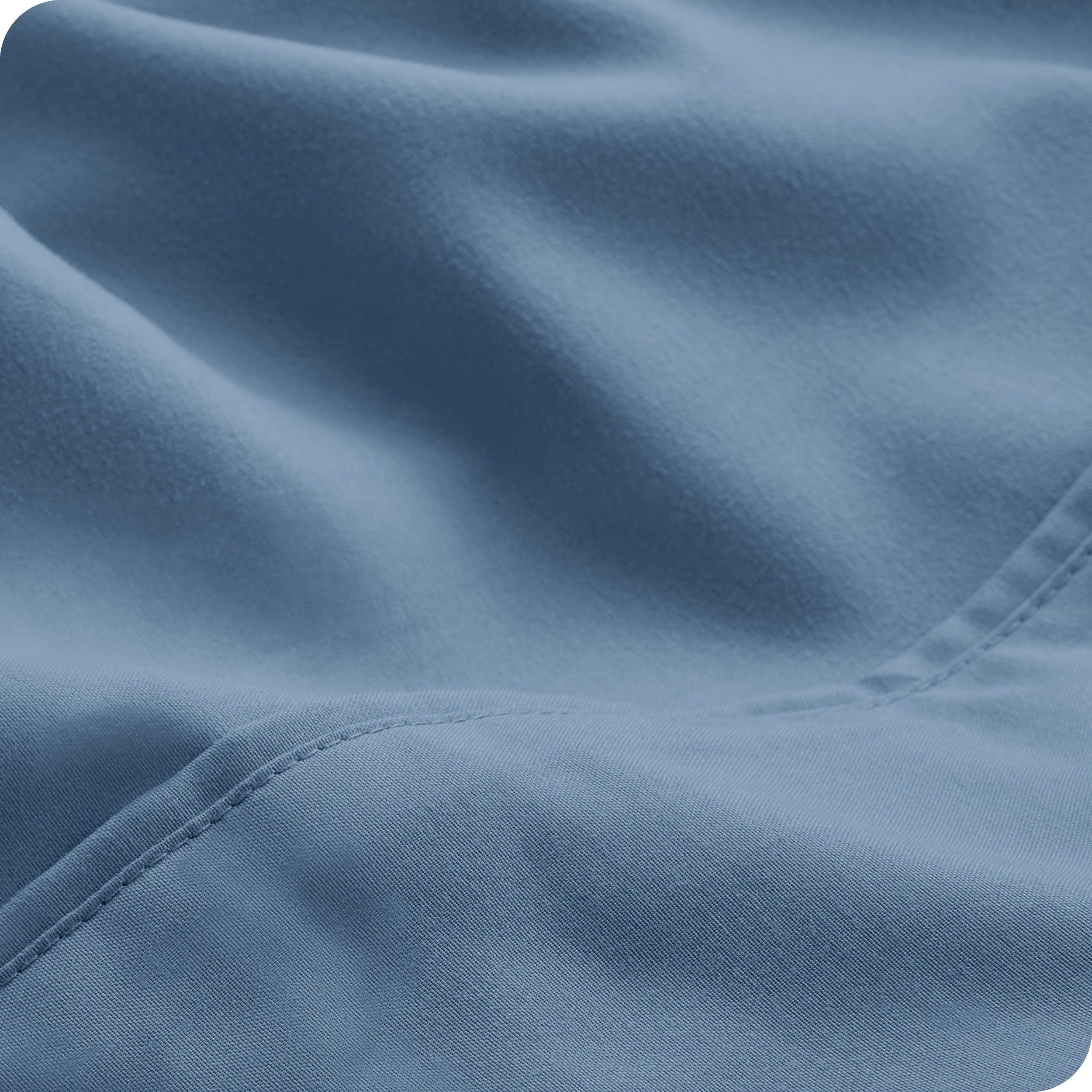 Close-up of the fabric and its neatly finished edge.