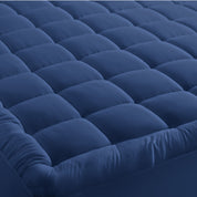 Close up of a cotton top mattress pad