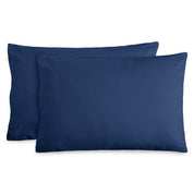 2 pillows with flannel pillowcases on them