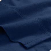 Close up of a cotton flannel top sheet