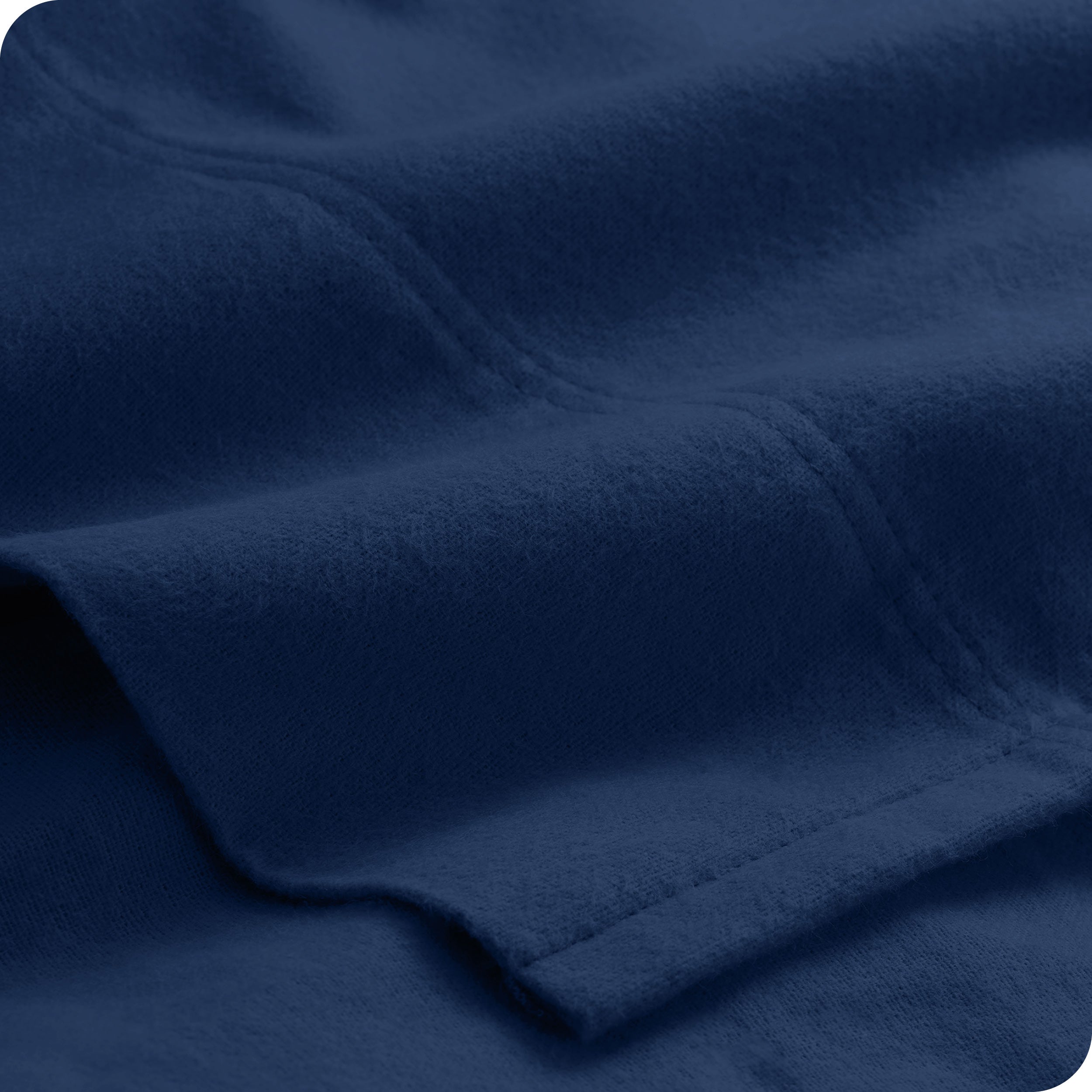 Close up of a cotton flannel top sheet