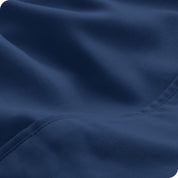 Close-up of the fabric and its neatly finished edge.