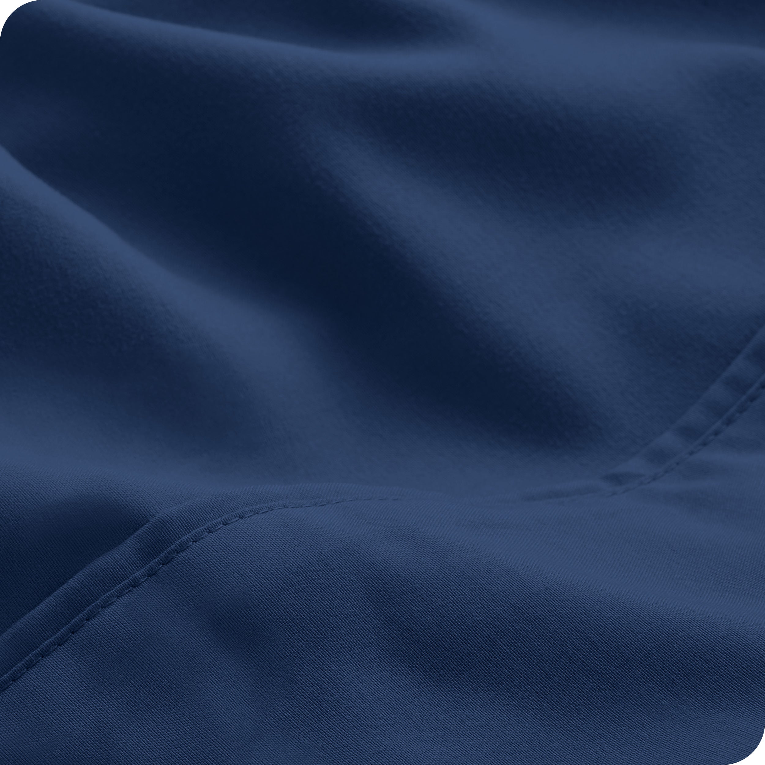 Close-up of the fabric and its neatly finished edge.