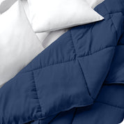 Close up of a comforter duvet insert