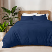 A jersey duvet set on a bed