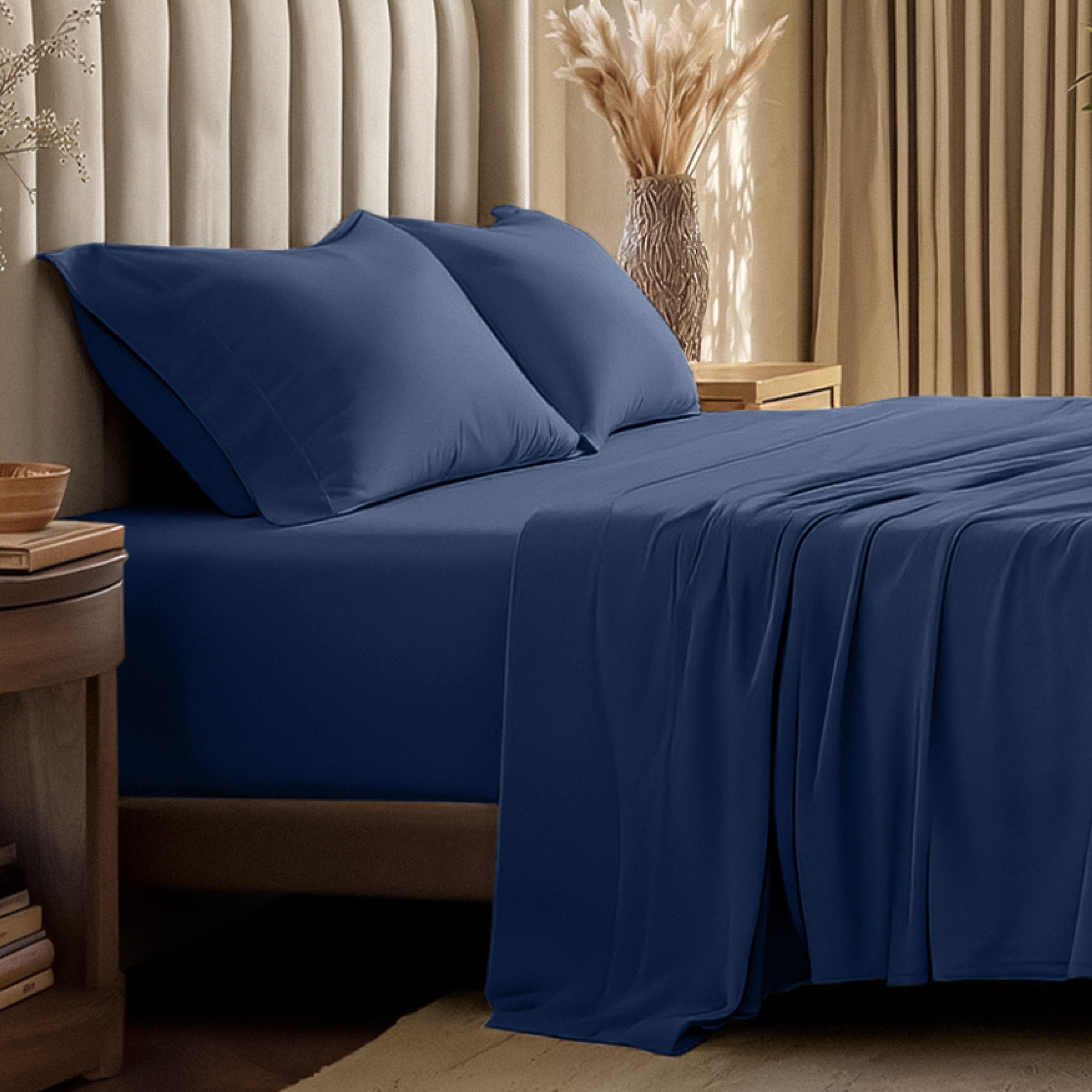 TwinXL Organic Jersey Cotton Sheet Set Split King –