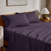 Flannel sheets on a bed