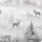 Close up of the printed flannel material