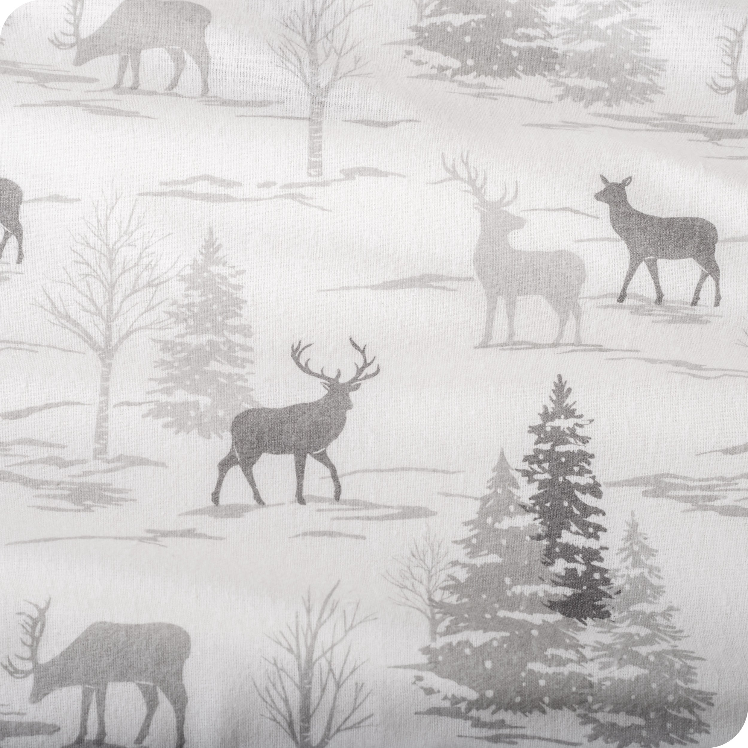 Close up of the printed flannel material