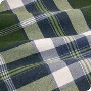 Close up of the printed flannel material