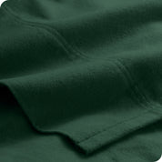 Close up of a cotton flannel top sheet