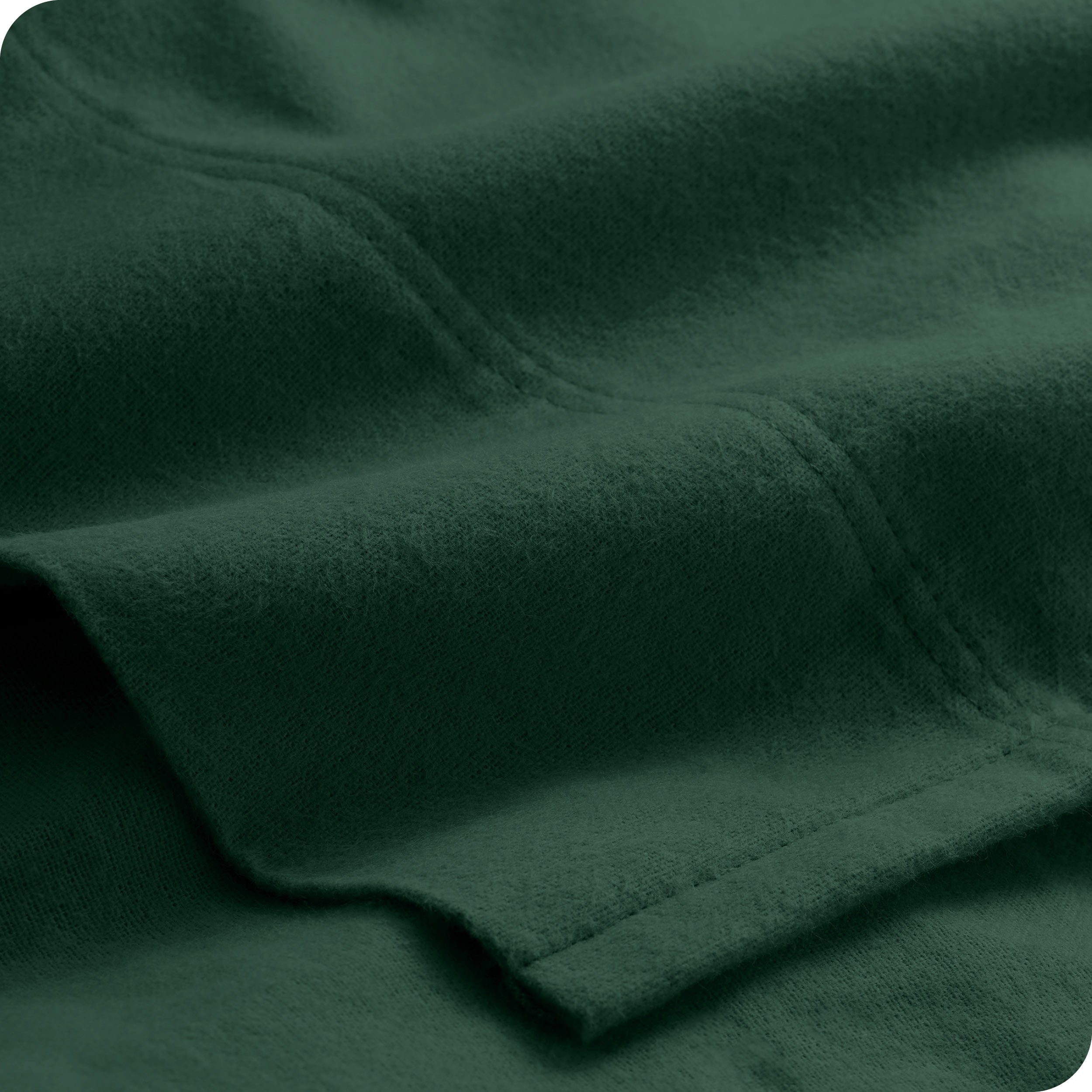 Close up of a cotton flannel top sheet