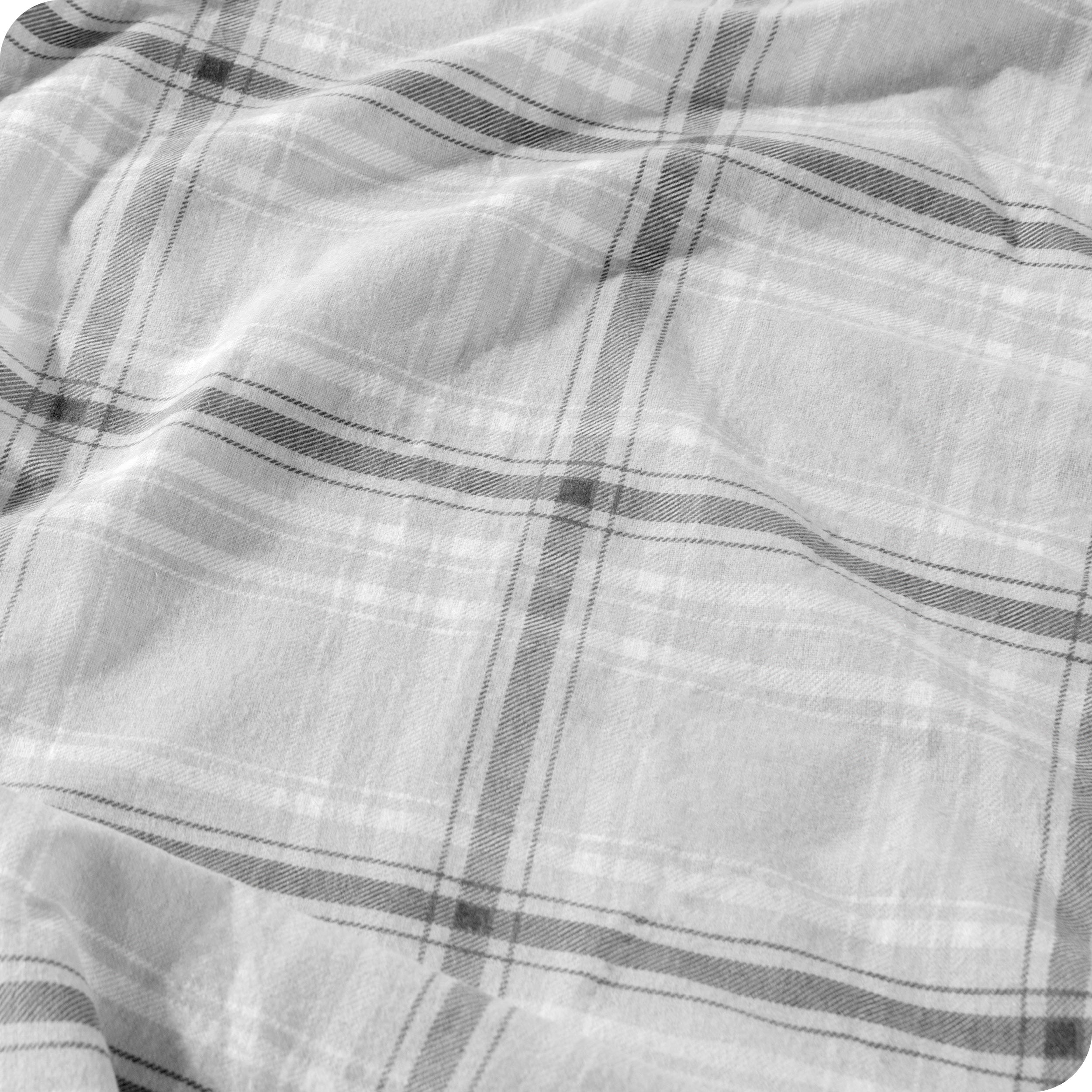 Close of the printed flannel sheet set material