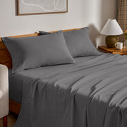 Flannel sheets on a bed