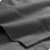 Close up of a cotton flannel top sheet