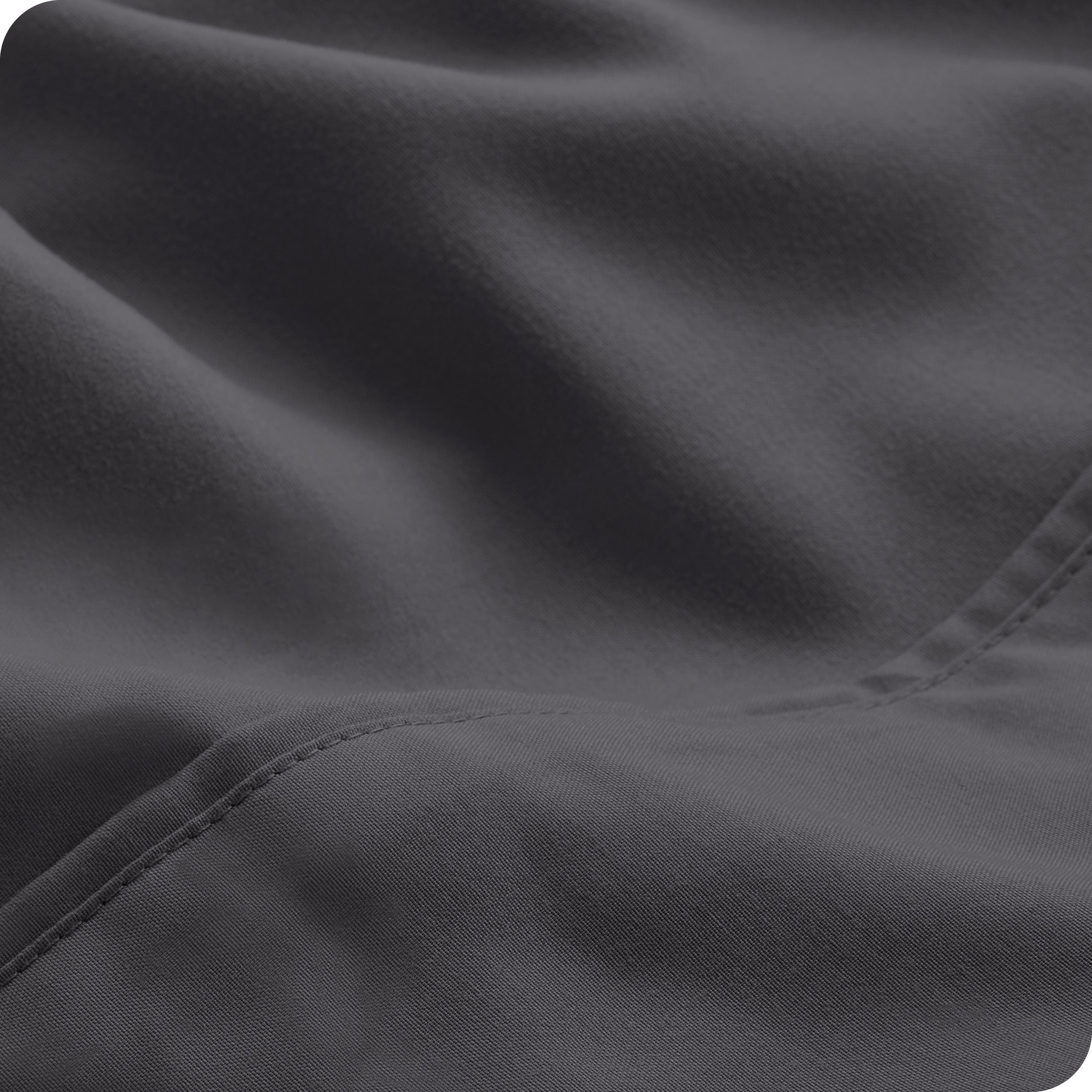 Close-up of the fabric and its neatly finished edge.