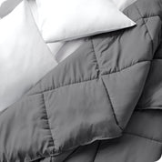 Close up of a comforter duvet insert