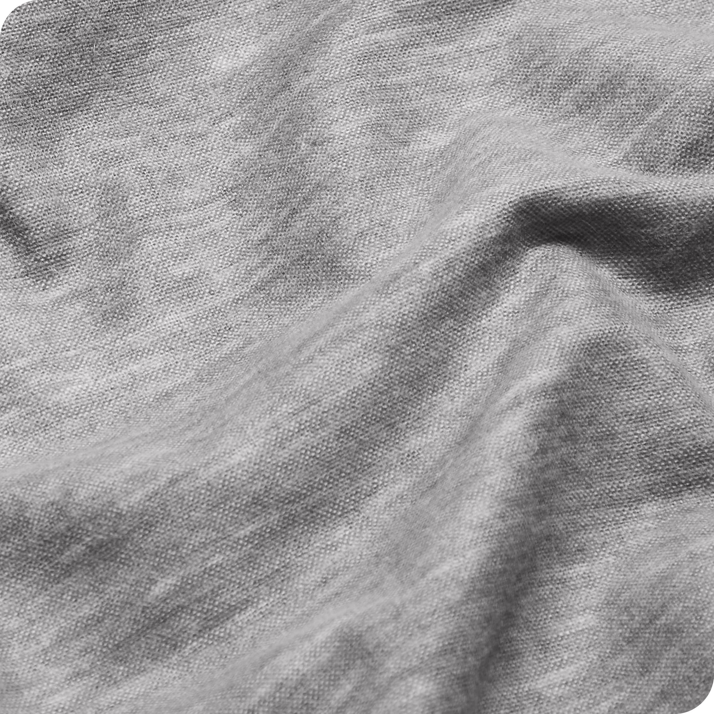 A close up of the flannel duvet cover showing the texture.
