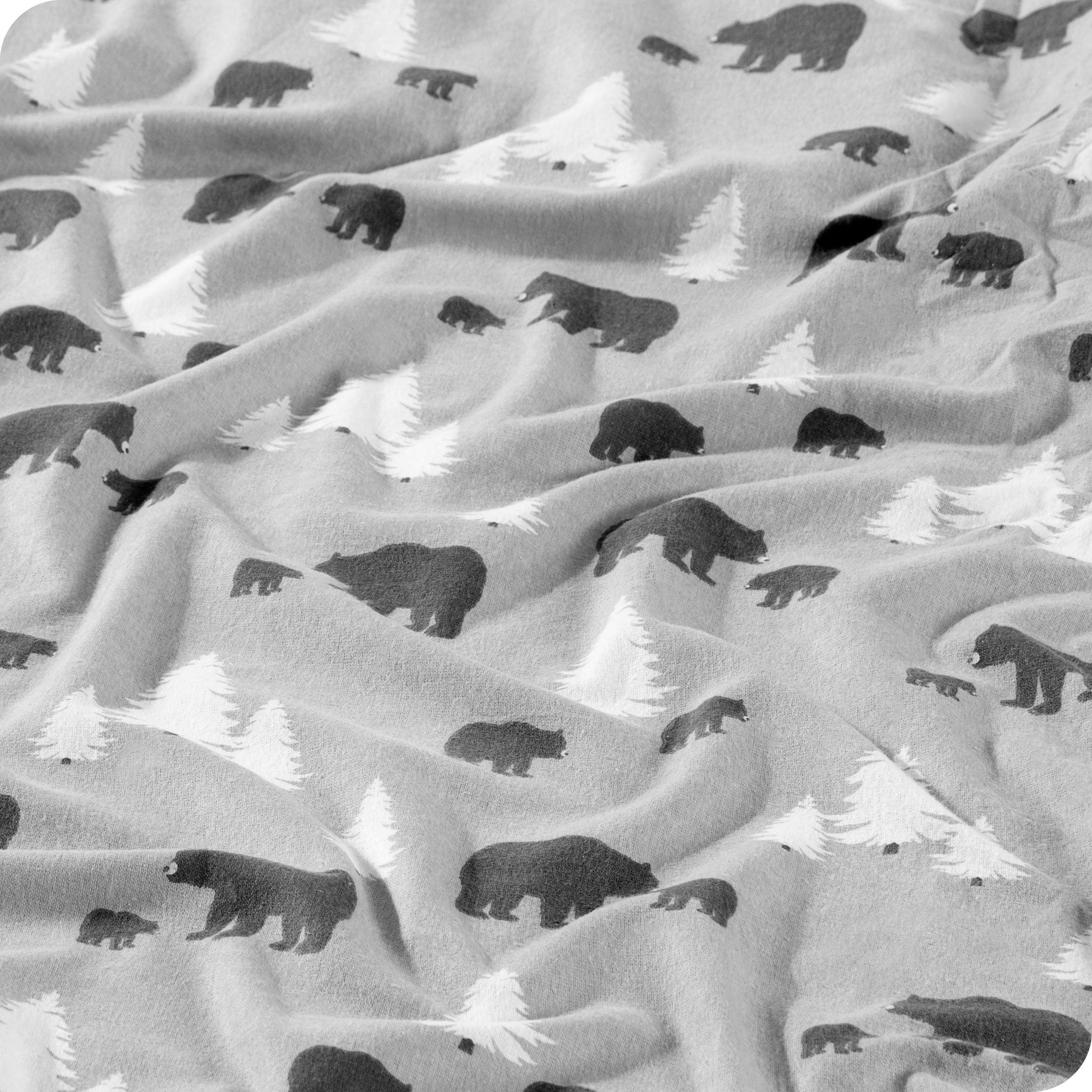 Close up of flannel print material