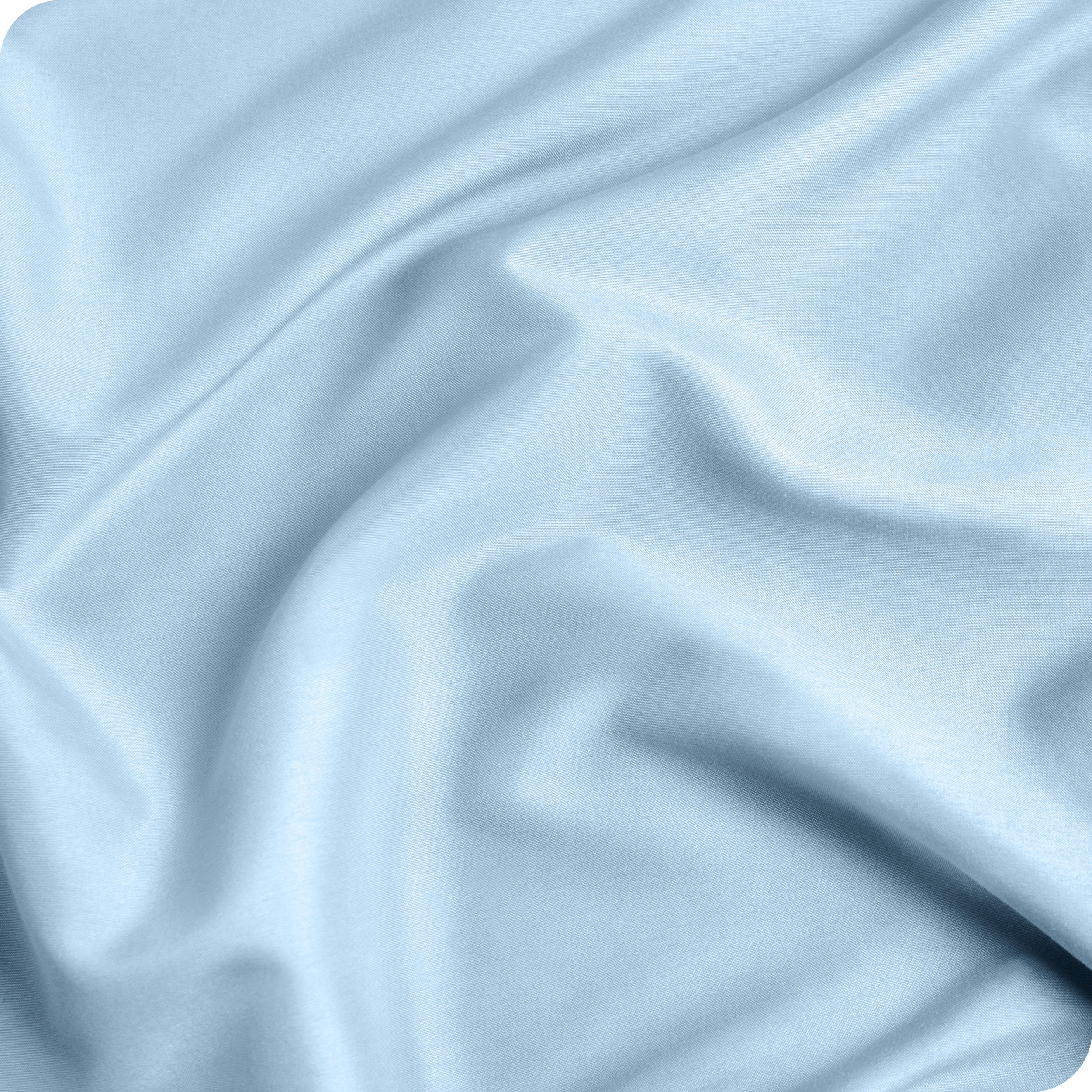 Close up of a duvet set to show the material and the color