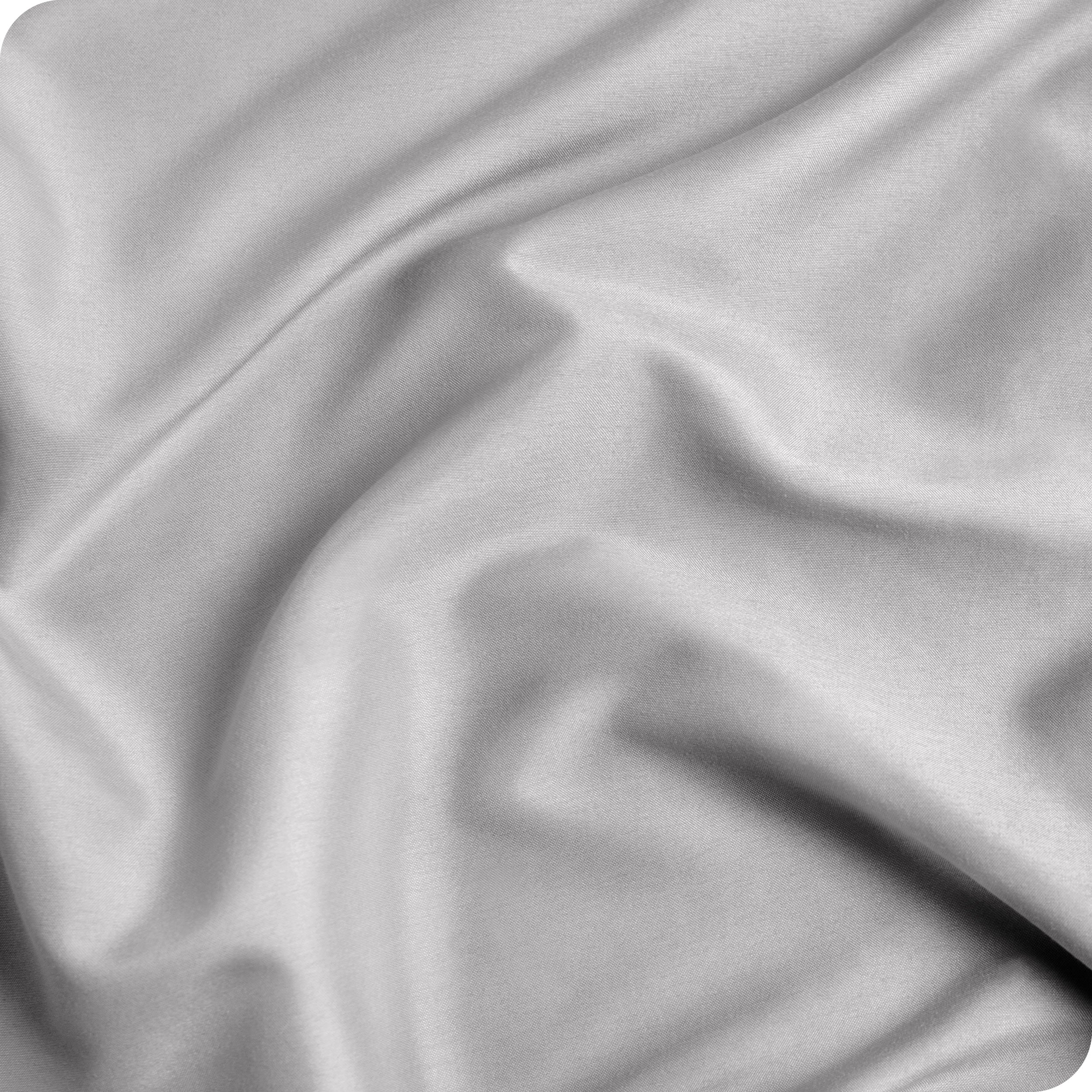 Close up of a duvet set to show the material and the color
