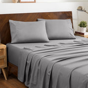 Microfiber envelope pillowcase sheet set