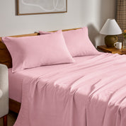 Flannel sheets on a bed