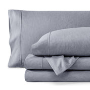 Heathered microfiber sheet set folded