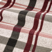 Close up of the printed flannel material