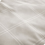 Close up of the printed duvet cover fabric
