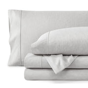 Heathered microfiber sheet set folded