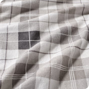 Close up of the printed flannel material