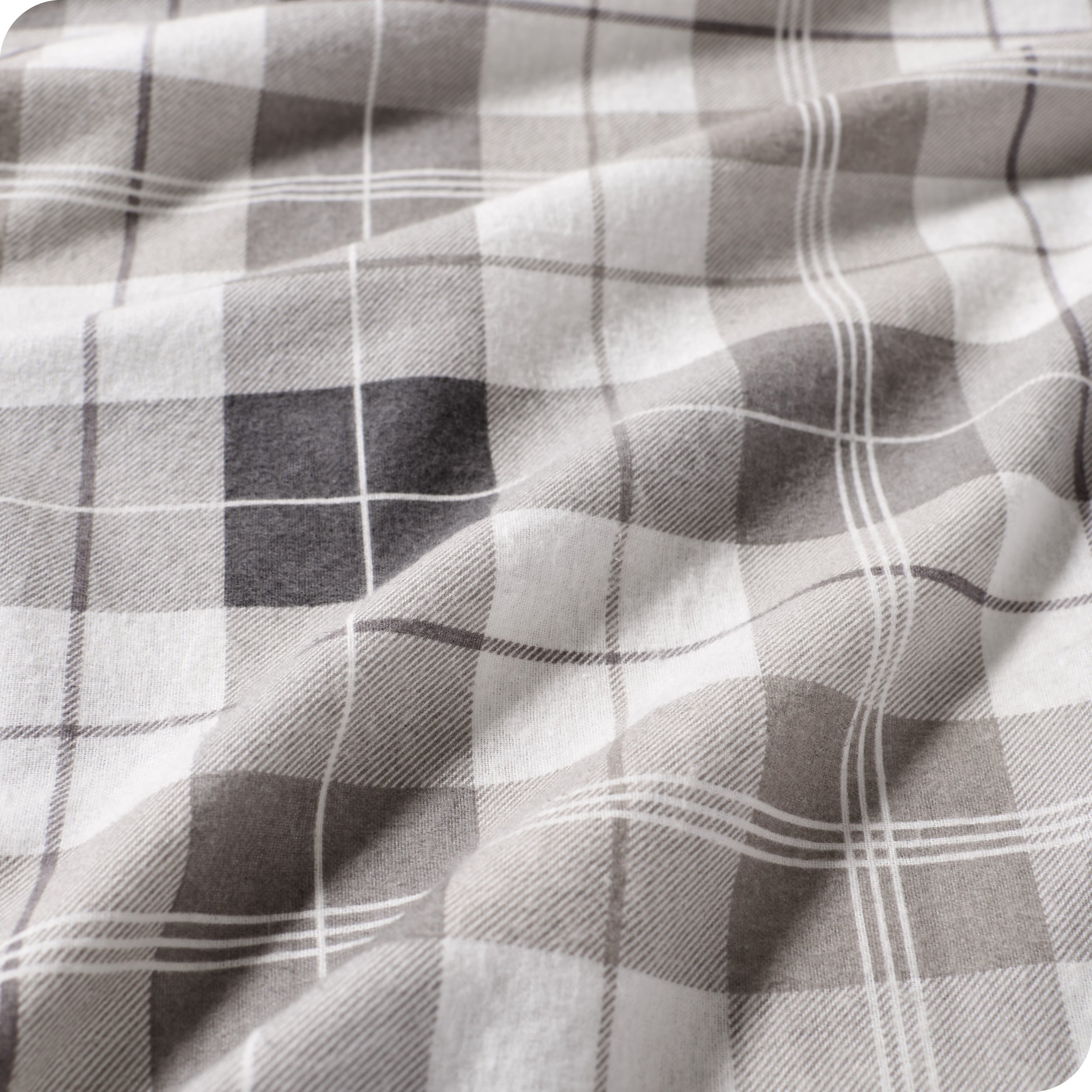 Close up of the printed flannel material