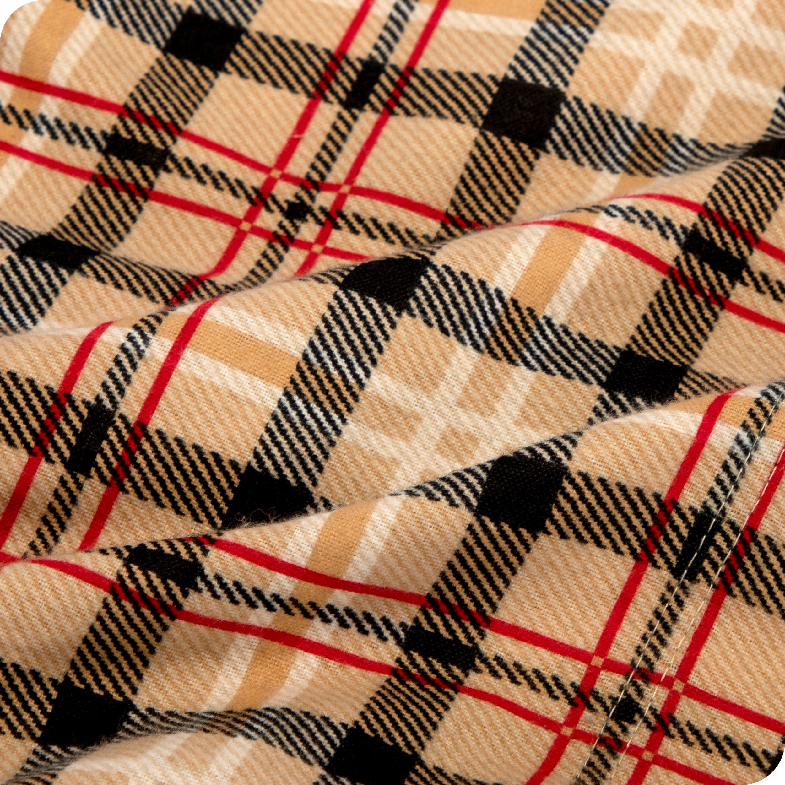 Close of the printed flannel sheet set material