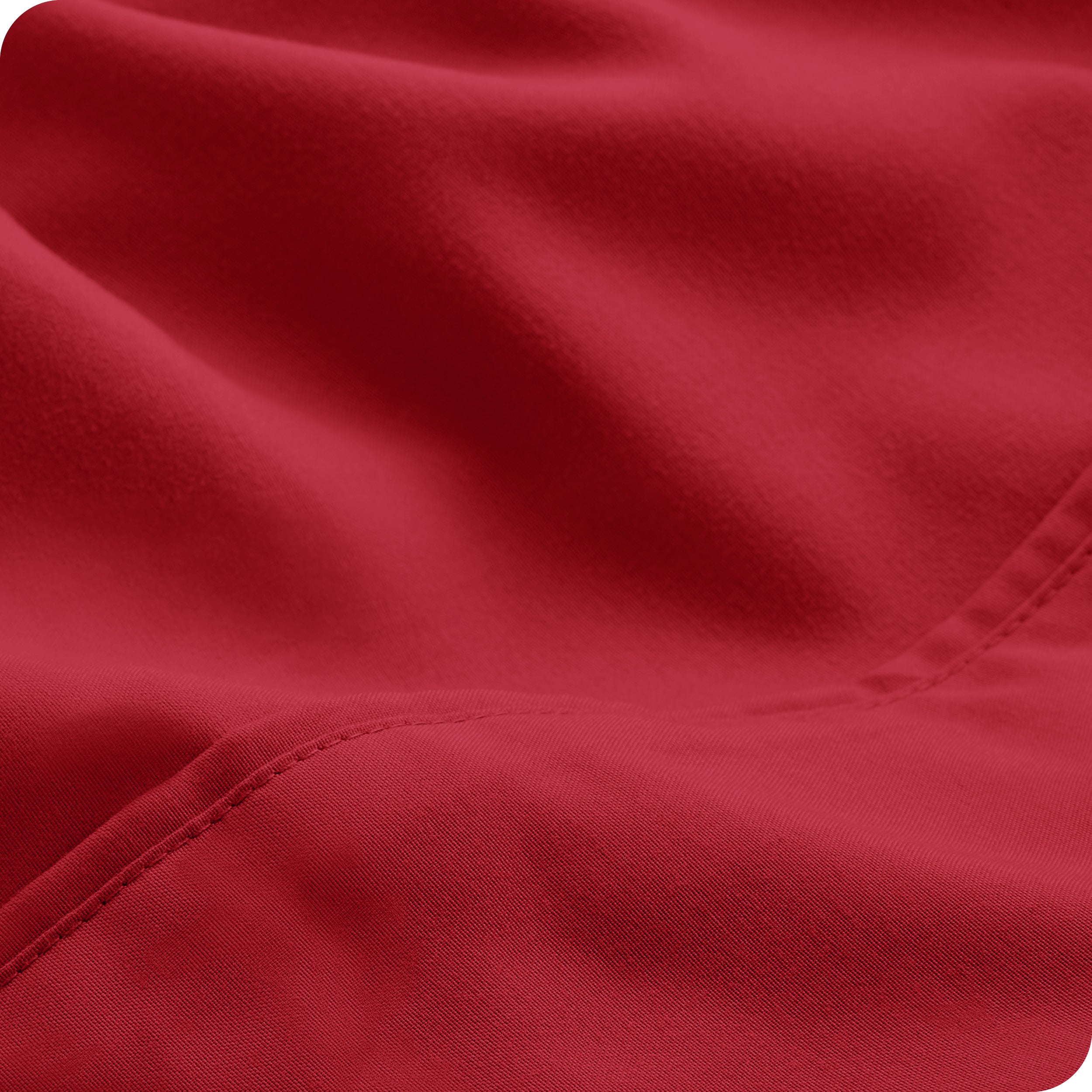 Close-up of the fabric and its neatly finished edge.