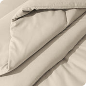 A close up of a track stitch comforter