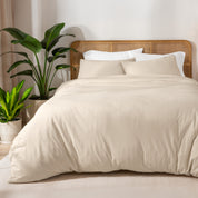A jersey duvet set on a bed