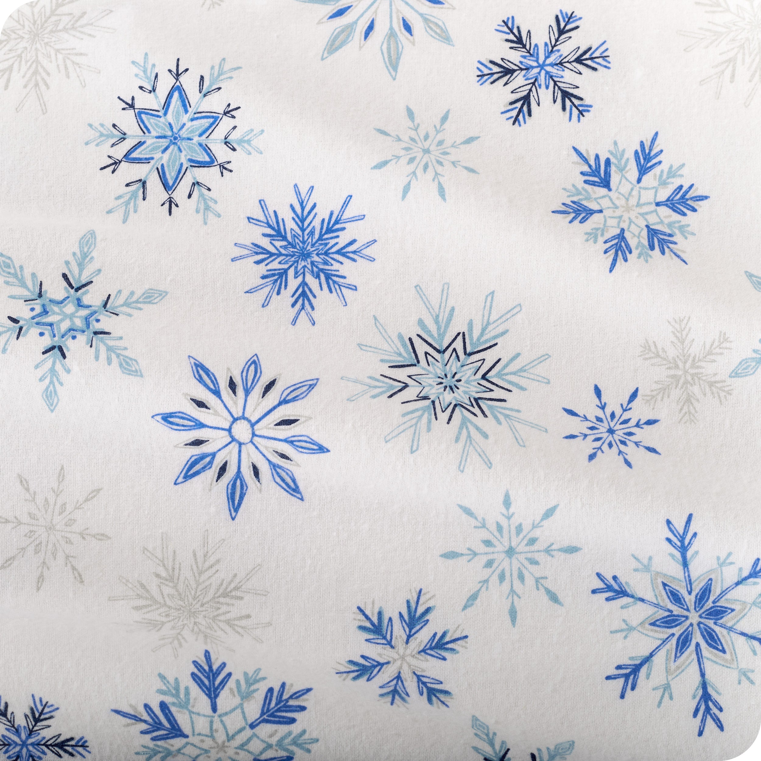Close up of the printed flannel material