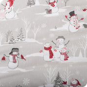 Close up of the printed flannel material